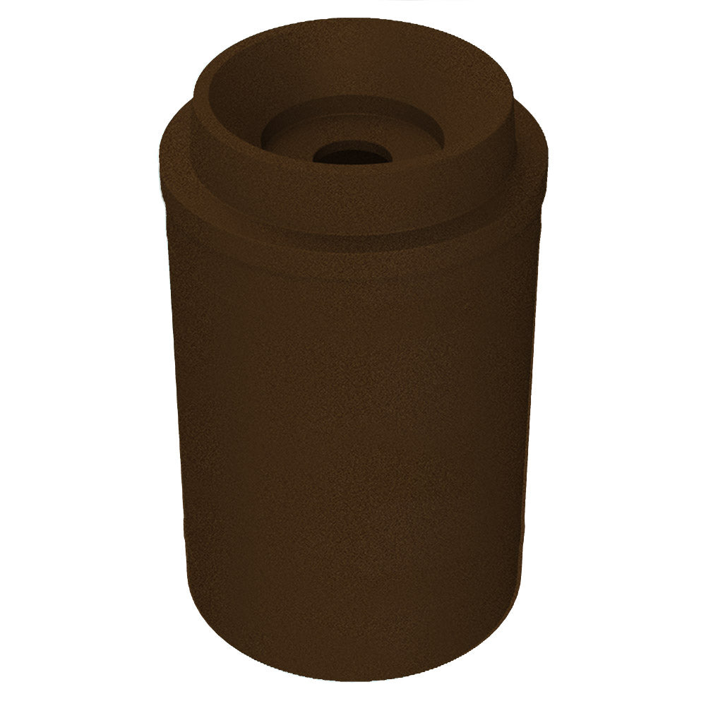 55 Gallon Classic Round | Funnel with 5"Hole Lid - Assembly - Brown Granite - Anchorline Supply