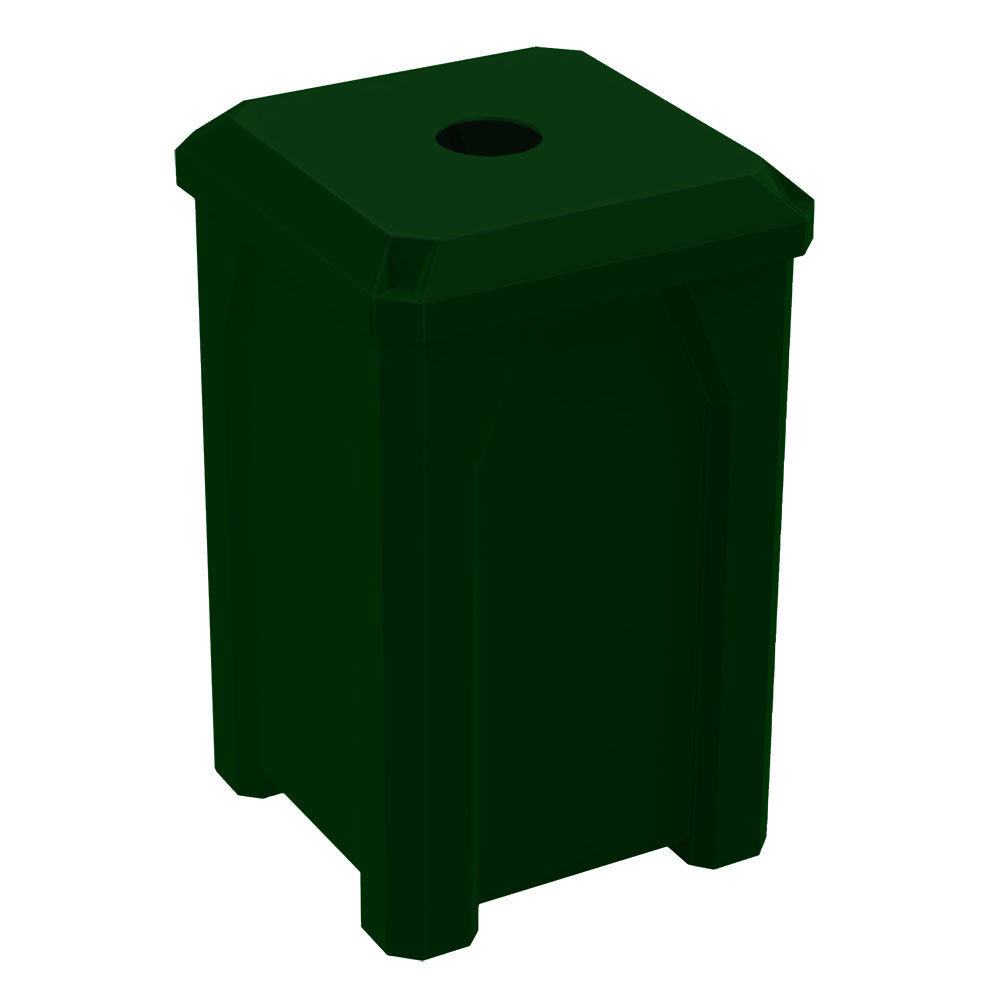 32 Gallon Classic Square | 5" Recycle Lid - Assembly - Yellow - Anchorline Supply