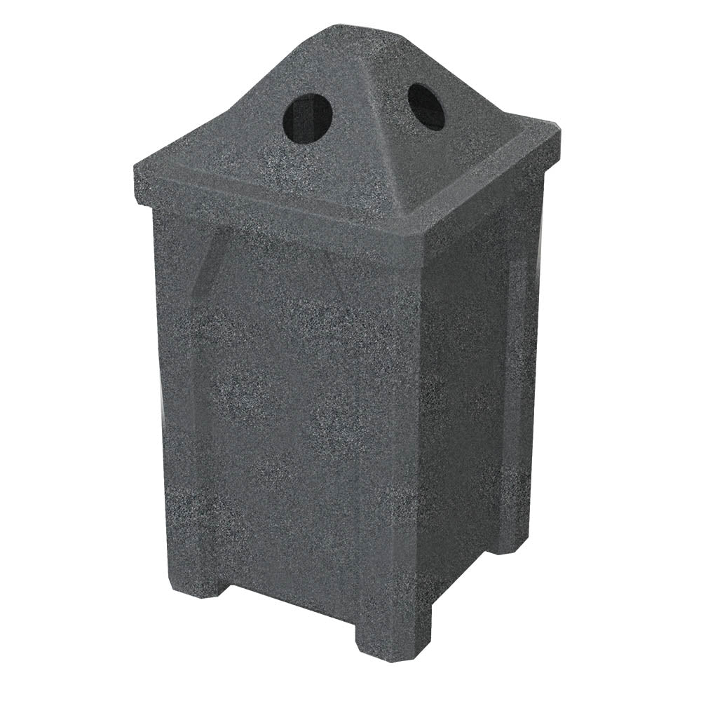 32 Gallon Classic Square | Pyramid Top - Assembly - White - Anchorline Supply