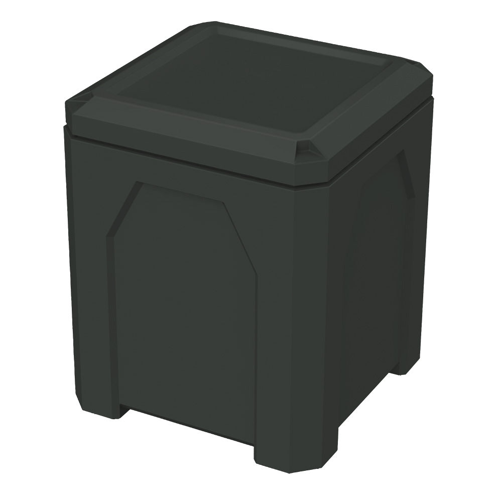 52 Gallon Classic Square | Flat Lid Dust Cover - Assembly - Green Granite - Anchorline Supply