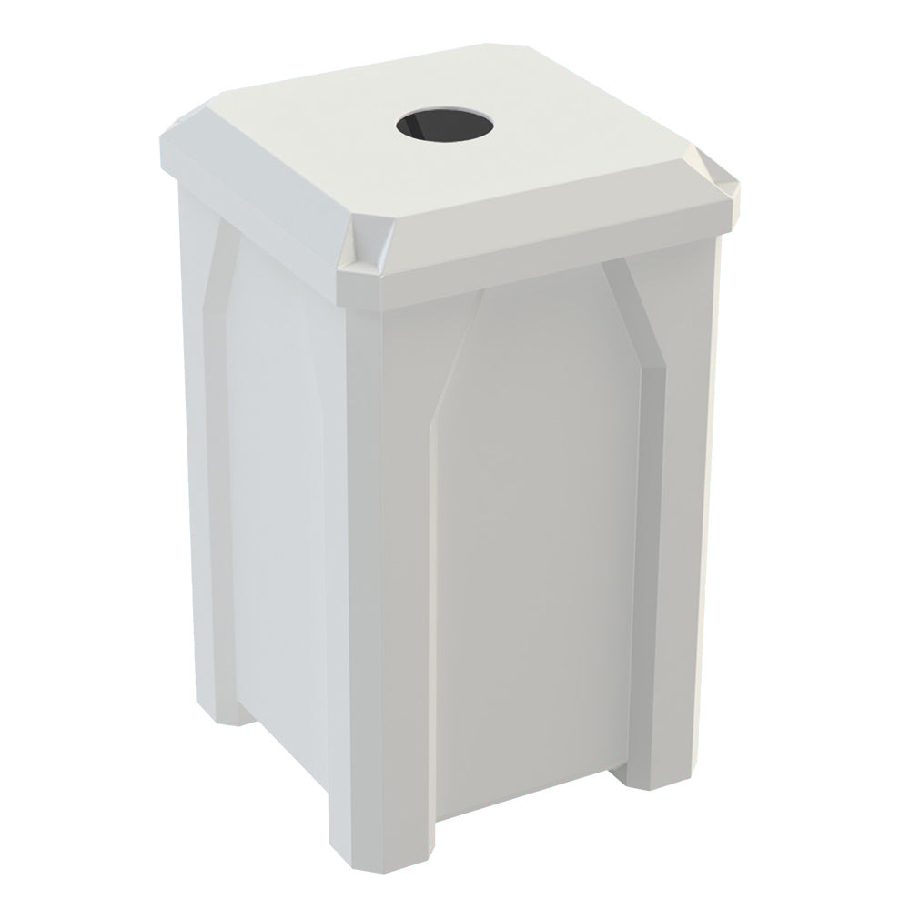 32 Gallon Classic Square | 5" Recycle Lid - Assembly - Black - Anchorline Supply