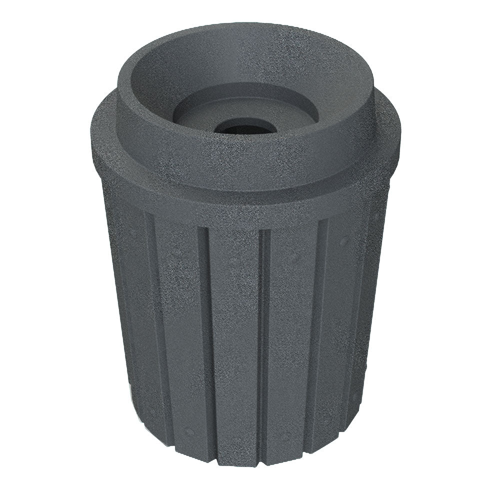 42 Gallon Signature Round | Funnel Top with 5" Hole - Assembly - Green Granite - Anchorline Supply
