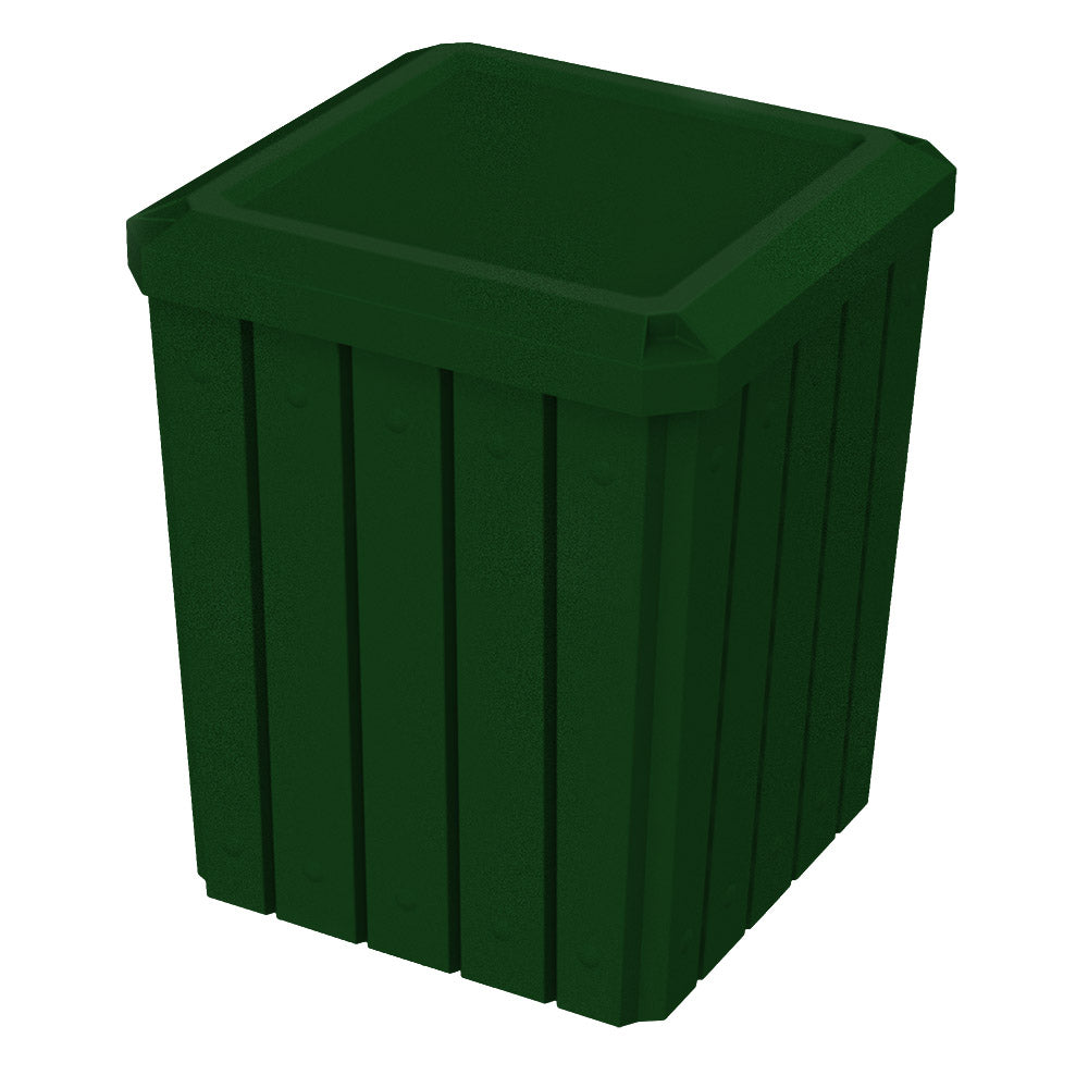 52 Gallon Signature Square | Flat Lid Dust Top - Assembly - Yellow - Anchorline Supply