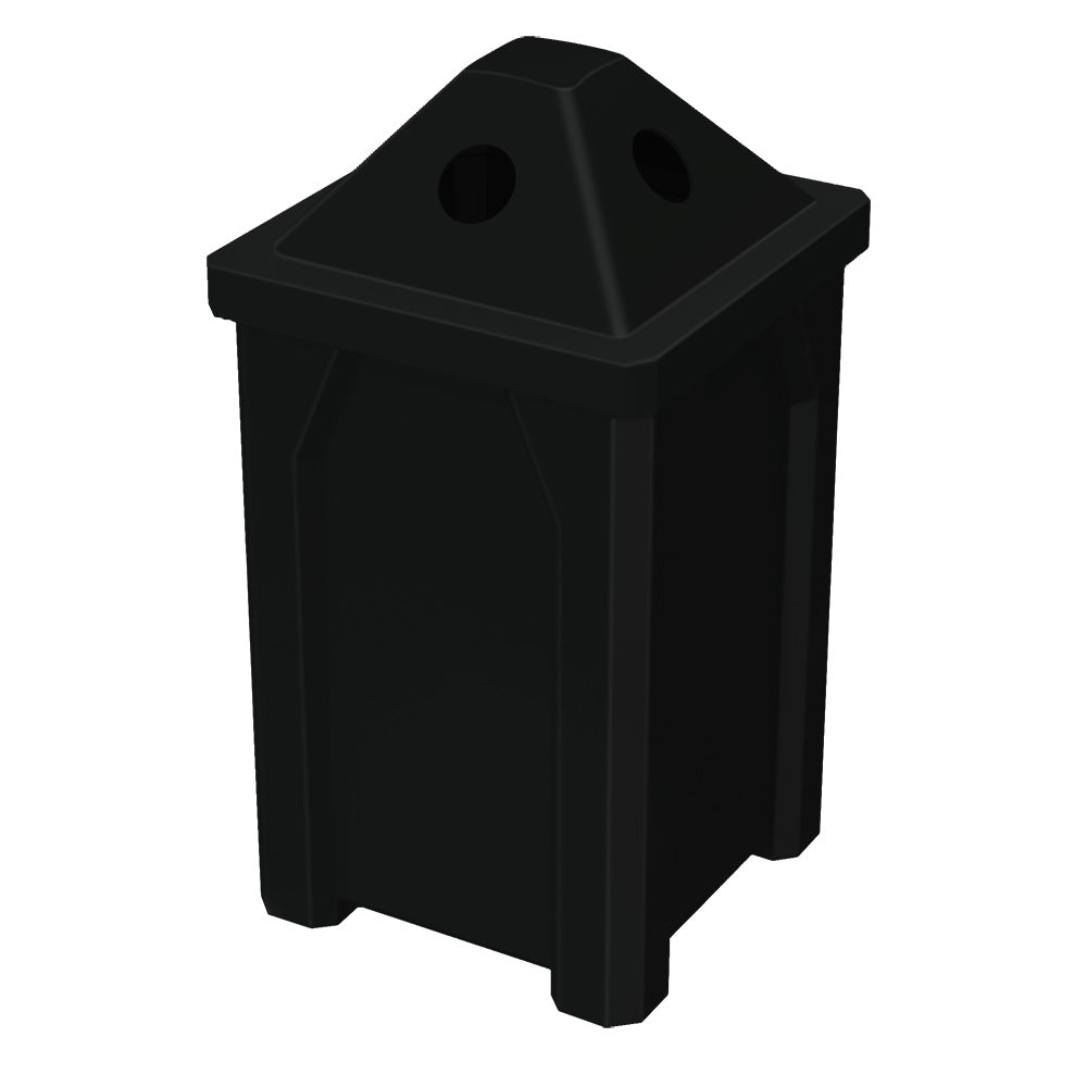 32 Gallon Classic Square | Pyramid Top - Assembly - Light Granite - Anchorline Supply