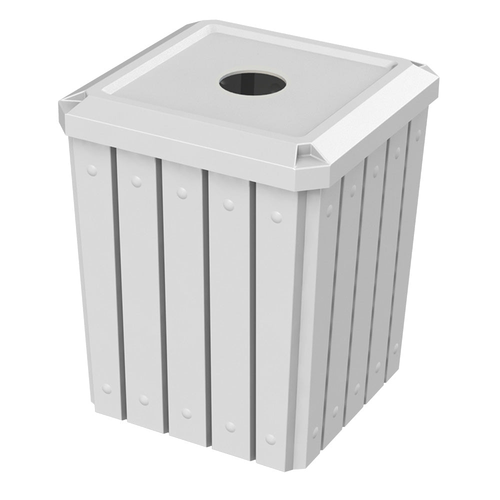 52 Gallon Signature Square | Flat Lid with 5" Hole - Assembly - Green - Anchorline Supply
