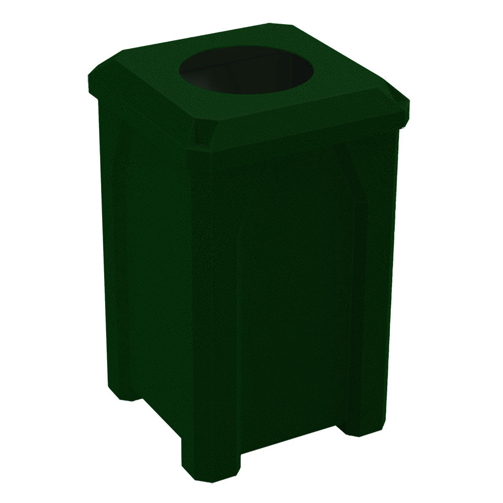 32 Gallon Classic Square | 11.5" Recycle Lid - Assembly - Green Granite - Anchorline Supply