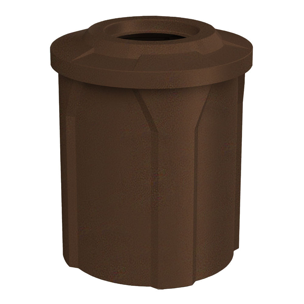 42 Gallon Classic Round | Flat Lid with 11.5" hole - Assembly - Green Granite - Anchorline Supply