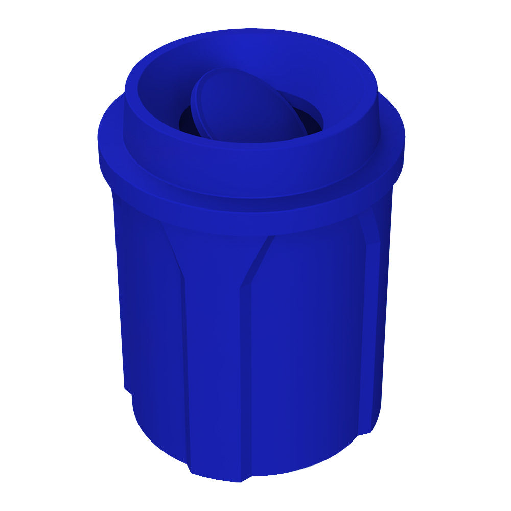 42 Gallon Classic Round | Funnel Lid with Bug Barrier - Assembly - Light Granite - Anchorline Supply