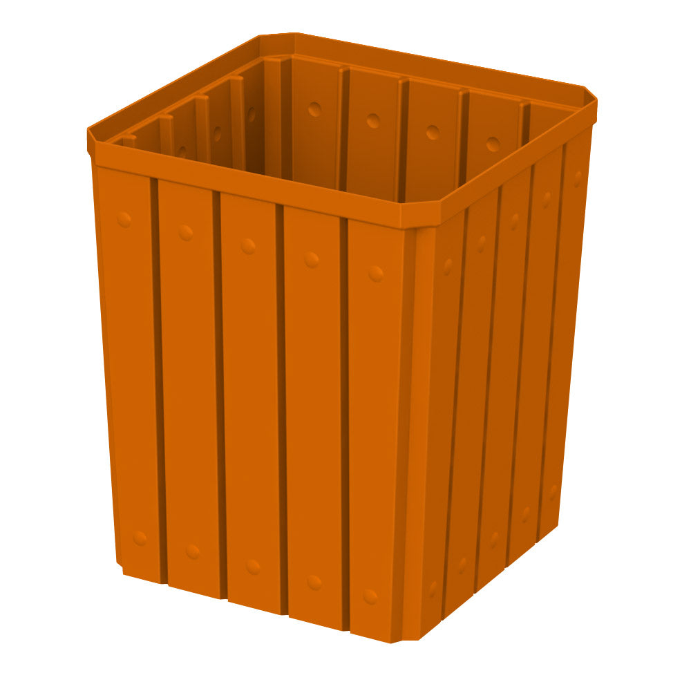 52 Gallon Square Signature Receptacle - Orange - Anchorline Supply