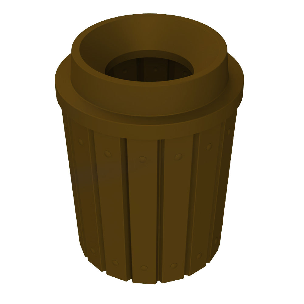 42 Gallon Signature Round | Funnel Top with 11.5" Hole - Assembly - Dark Granite - Anchorline Supply