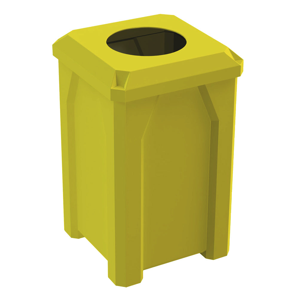 32 Gallon Classic Square | 11.5" Recycle Lid - Assembly - Green - Anchorline Supply