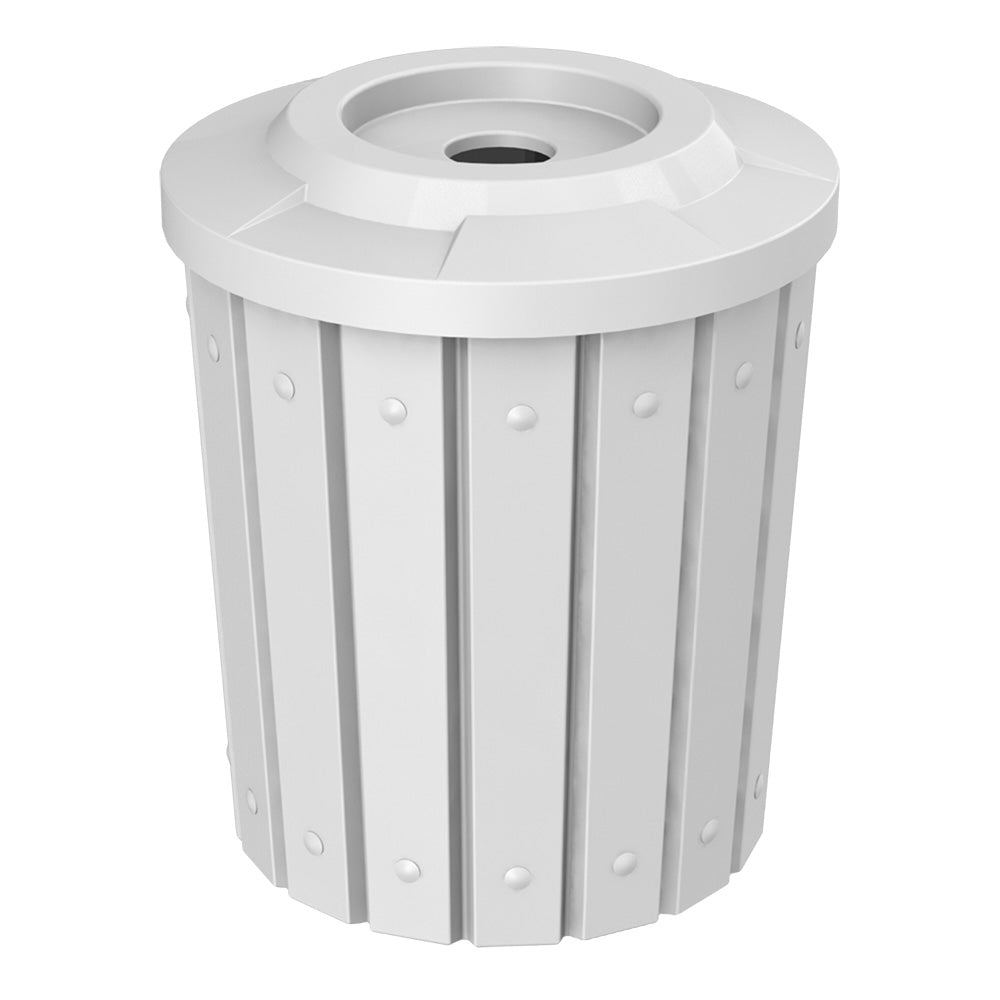 42 Gallon Signature Round | Flat Top with 5" hole - Assembly - Green - Anchorline Supply